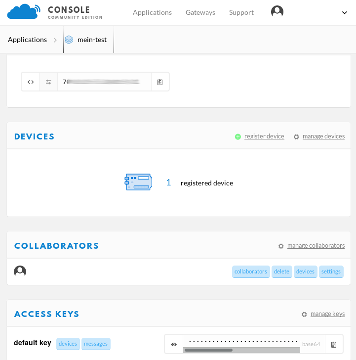 Applikation - Access Keys (1)