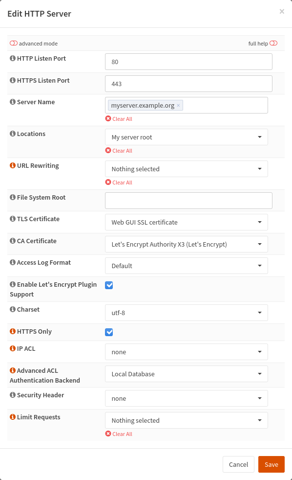 HTTP-Server anlegen